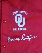 Oklahoma Bob Stoops Authentic Signed Maroon Windbreaker BAS Witnessed #2W088660
