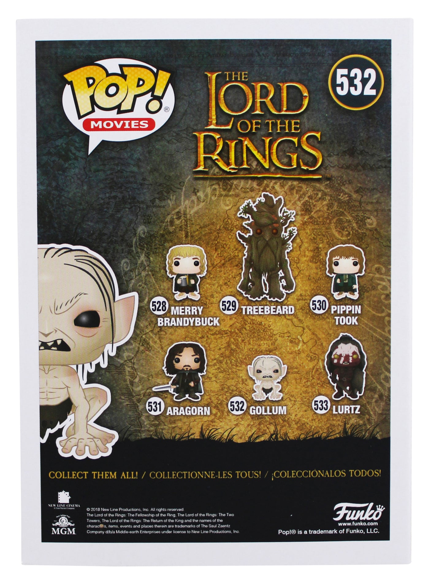Andy Serkis Lord of the Rings Signed Gollum #532 Funko Pop Vinyl Figure BAS 3