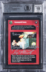 (3) Huston +2 Signed 1997 Star Wars Death Star II #86 Card Auto 10! BAS Slabbed