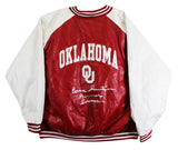 OU Barry Switzer "Boomer Sooner" Signed Maroon Jacket BAS Witnessed #2W088661