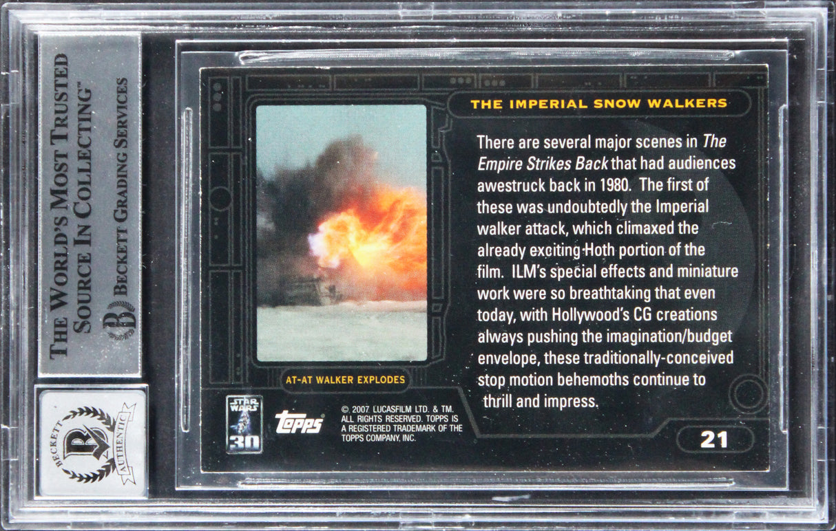 (3) Kuran +2 Signed 2007 Star Wars 2007 30th Anniv #21 Card Auto 10! BAS Slabbed