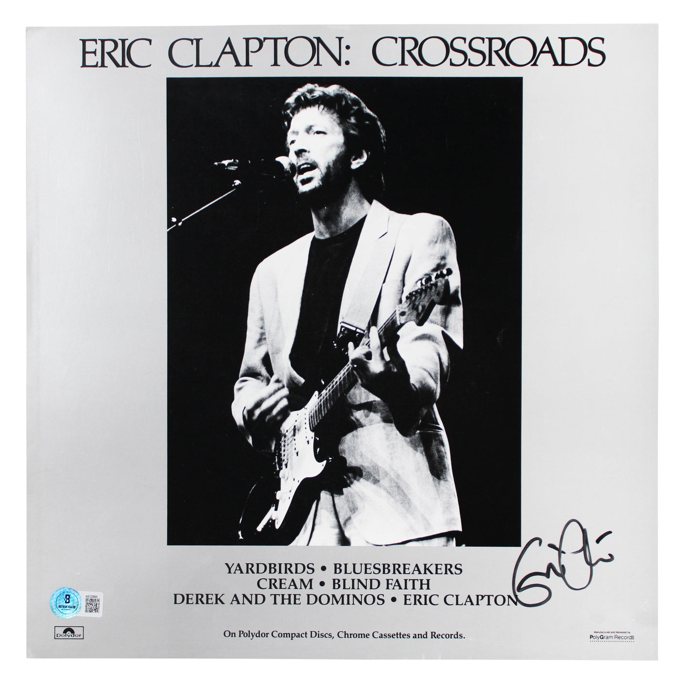 Eric Clapton Authentic Signed Crossroads Album Flat Autographed BAS #AE02886