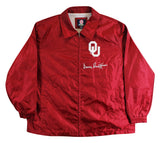Oklahoma Barry Switzer Signed Maroon G3 Apparel Windbreaker BAS Wit #2W088658