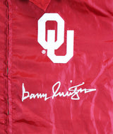 Oklahoma Barry Switzer Signed Maroon G3 Apparel Windbreaker BAS Wit #2W088658