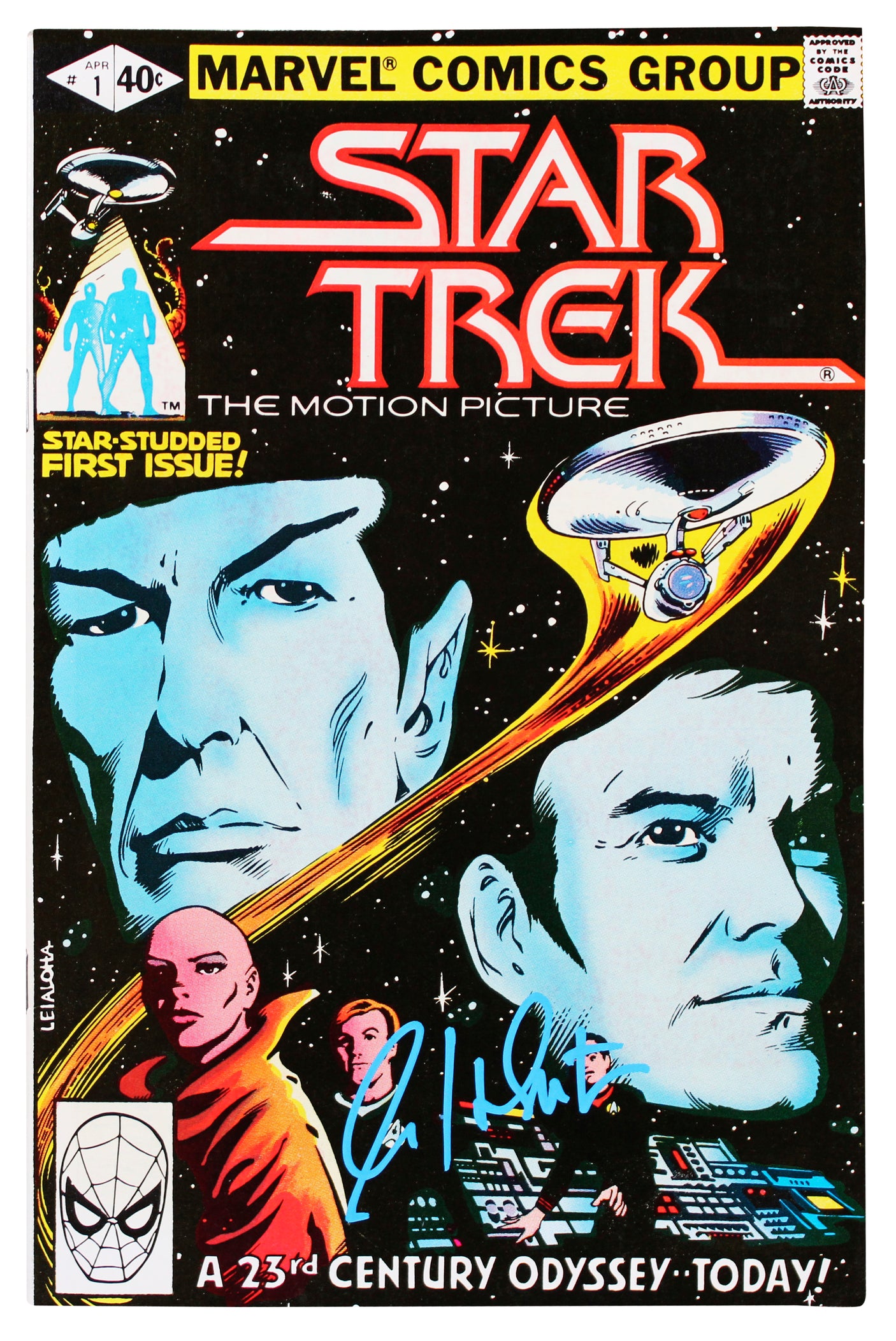 William Shatner Signed 1980 Star Trek The Motion Picture April #1 Comic BAS Wit