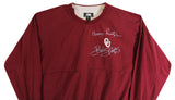 OU Barry Switzer & Bob Stoops Signed Maroon Windbreaker BAS Witnessed #2W701844