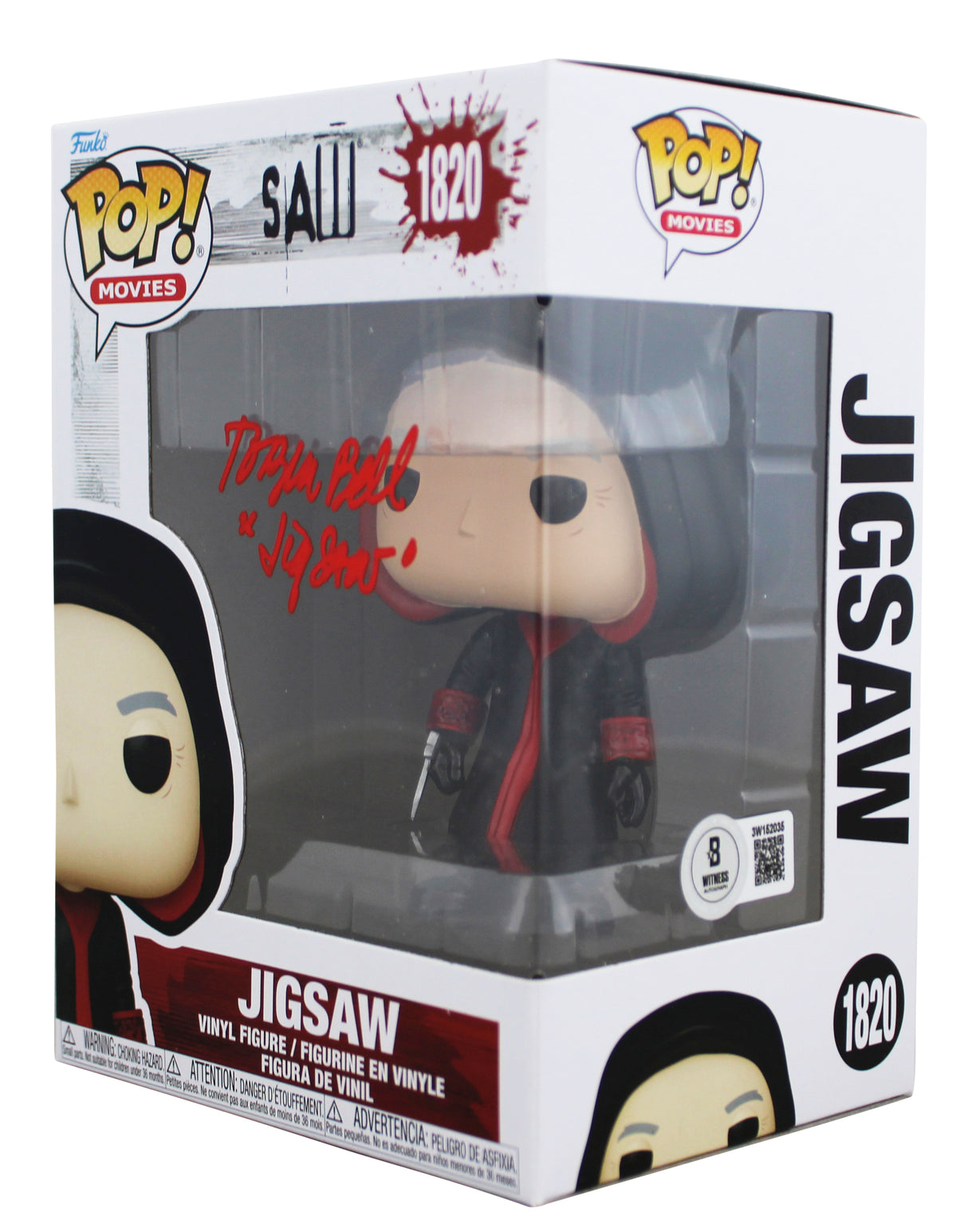 Tobin Bell Saw "Jigsaw" Signed #1820 Funko Pop Vinyl Figure BAS Wit #3W152035