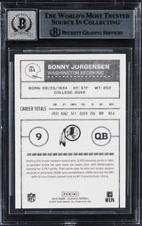 Commanders Sonny Jurgensen Signed 2016 Classics #164 Card Auto 10! BAS Slabbed