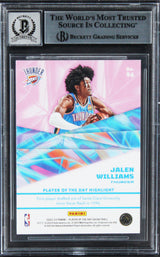 Jalen Williams Signed 2022 Panini POTD Silver #96 RC Card Auto 10! BAS Slabbed