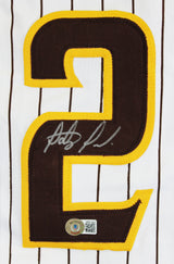 Fernando Tatis Jr. Signed White Pinstripe Pro Style Jersey BAS Witness #WR87464