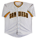 Fernando Tatis Jr. Signed White Pinstripe Pro Style Jersey BAS Witness #WR87464