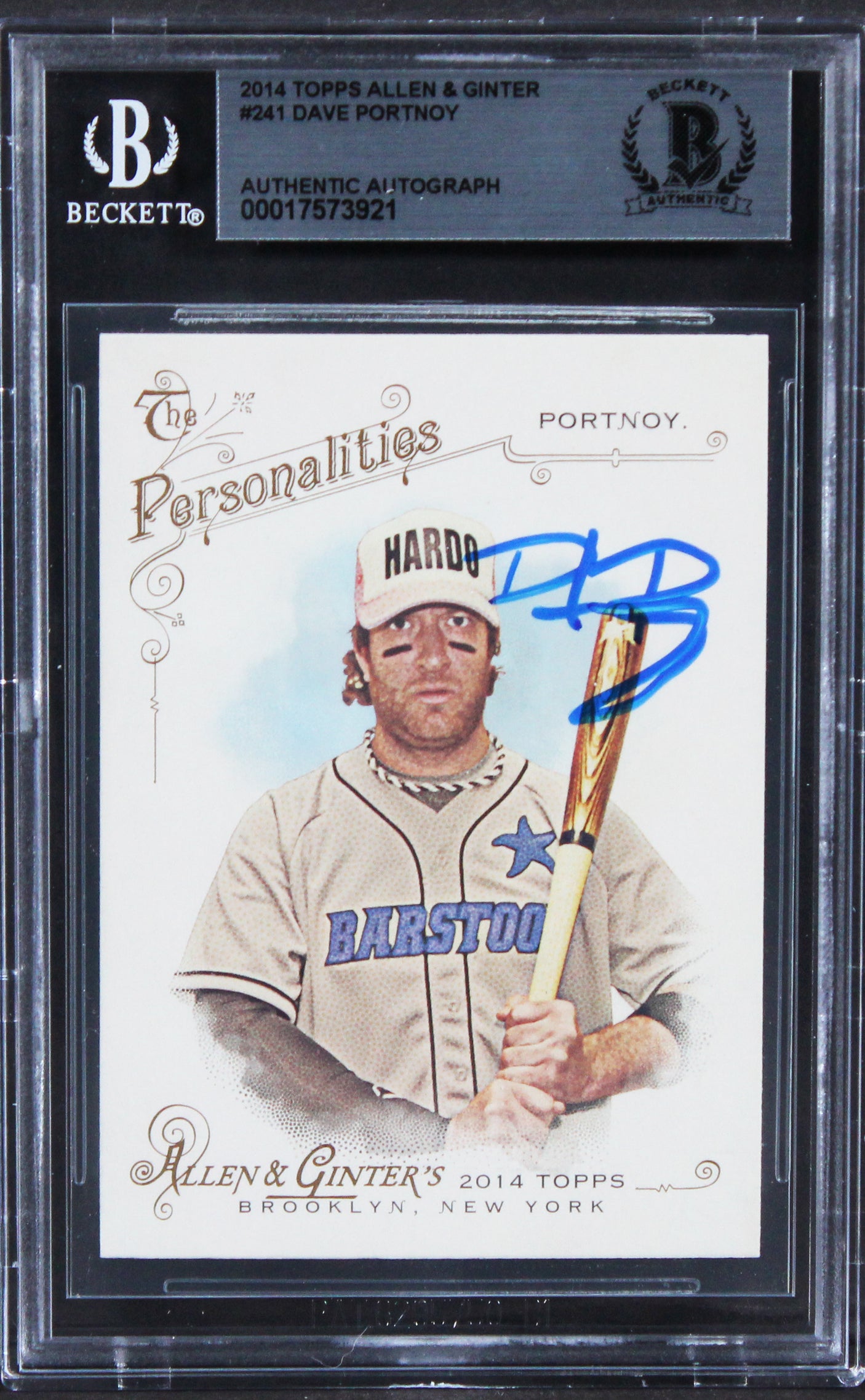 Dave Portnoy Authentic Signed 2014 Topps Allen & Ginter #241 Card BAS Slabbed