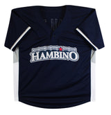 Josh Hamilton Signed Navy Pro Style Jersey BAS Witnessed #1W036824