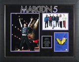 Maroon 5 (6) Levine, Farrar +4 Signed Album Insert Framed Display BAS #AE64584