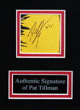 Cardinals Pat Tillman Signed 2x2 Cut Sig Framed Jersey Display JSA #ZZ00038