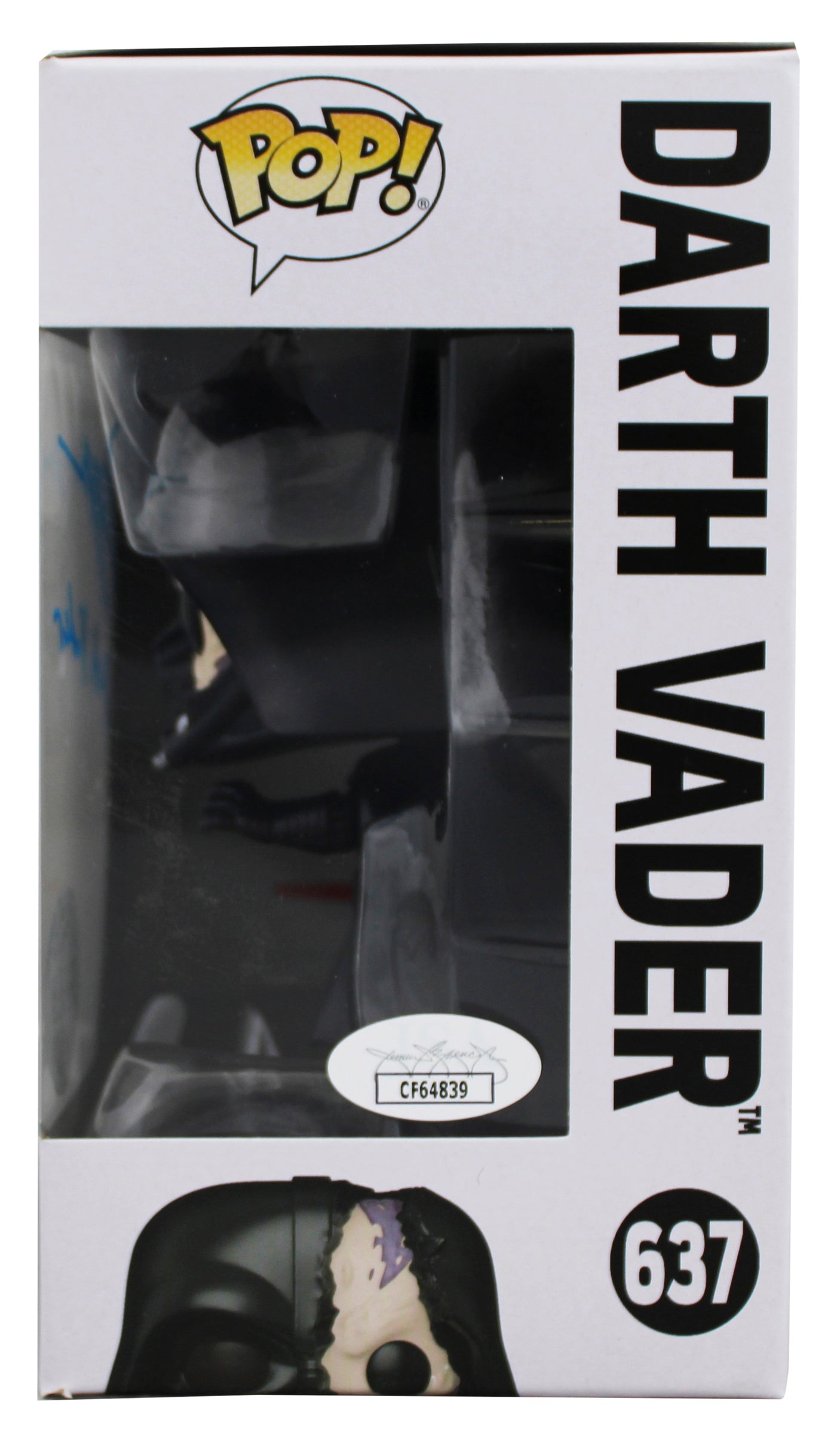 Hayden Christensen Star Wars "Darth Vader" Signed #637 Funko Pop Figure JSA
