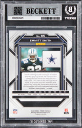 Cowboys Emmitt Smith Signed 2022 Panini Prizm #85 Card Auto GM 10! BAS Slabbed