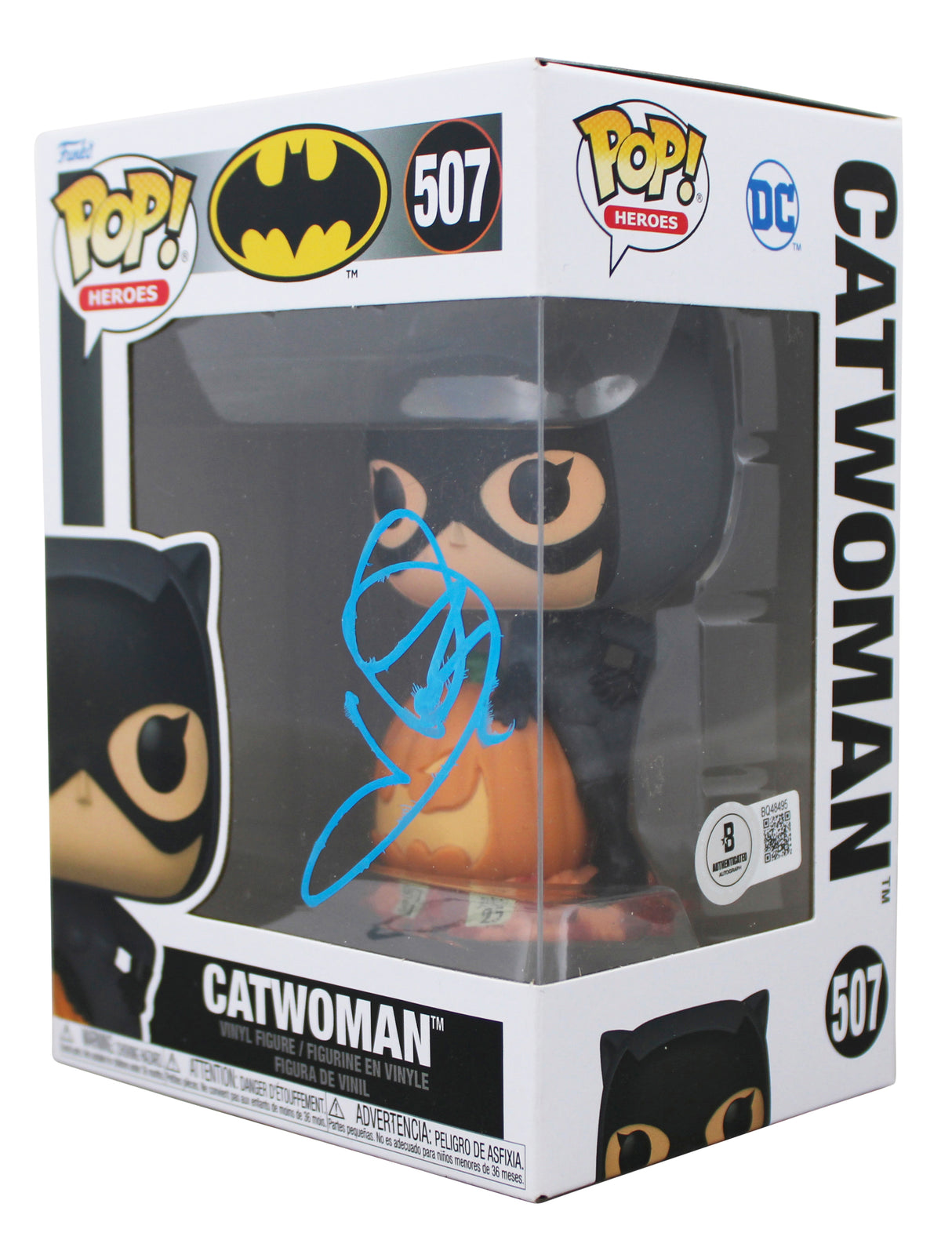 Halle Berry Catwoman Authentic Signed #507 Funko Pop Vinyl Figure BAS #BQ48495