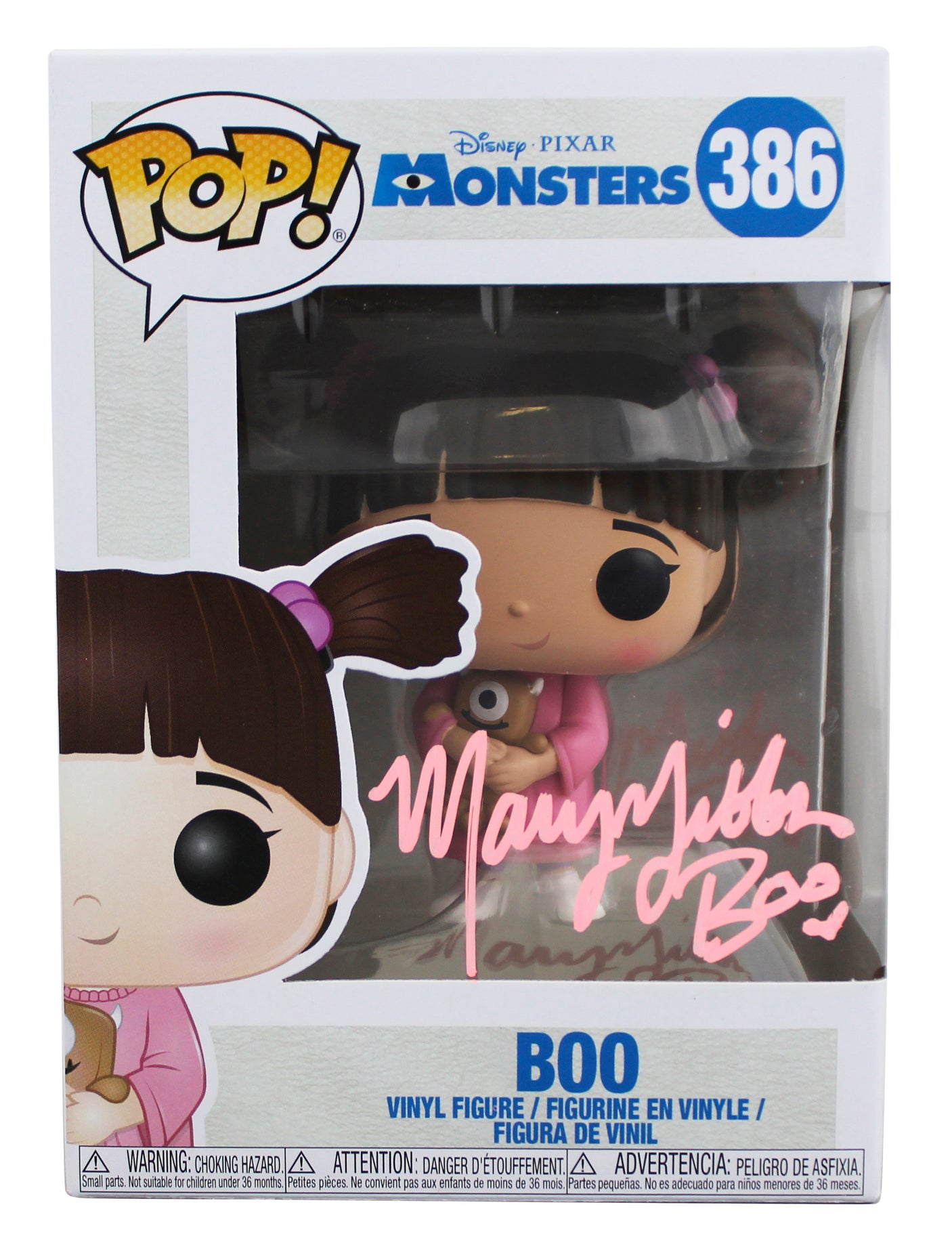 Mary Gibbs Monsters Inc. "Boo" Signed #386 Funko Pop Vinyl Figure JSA #WB736118