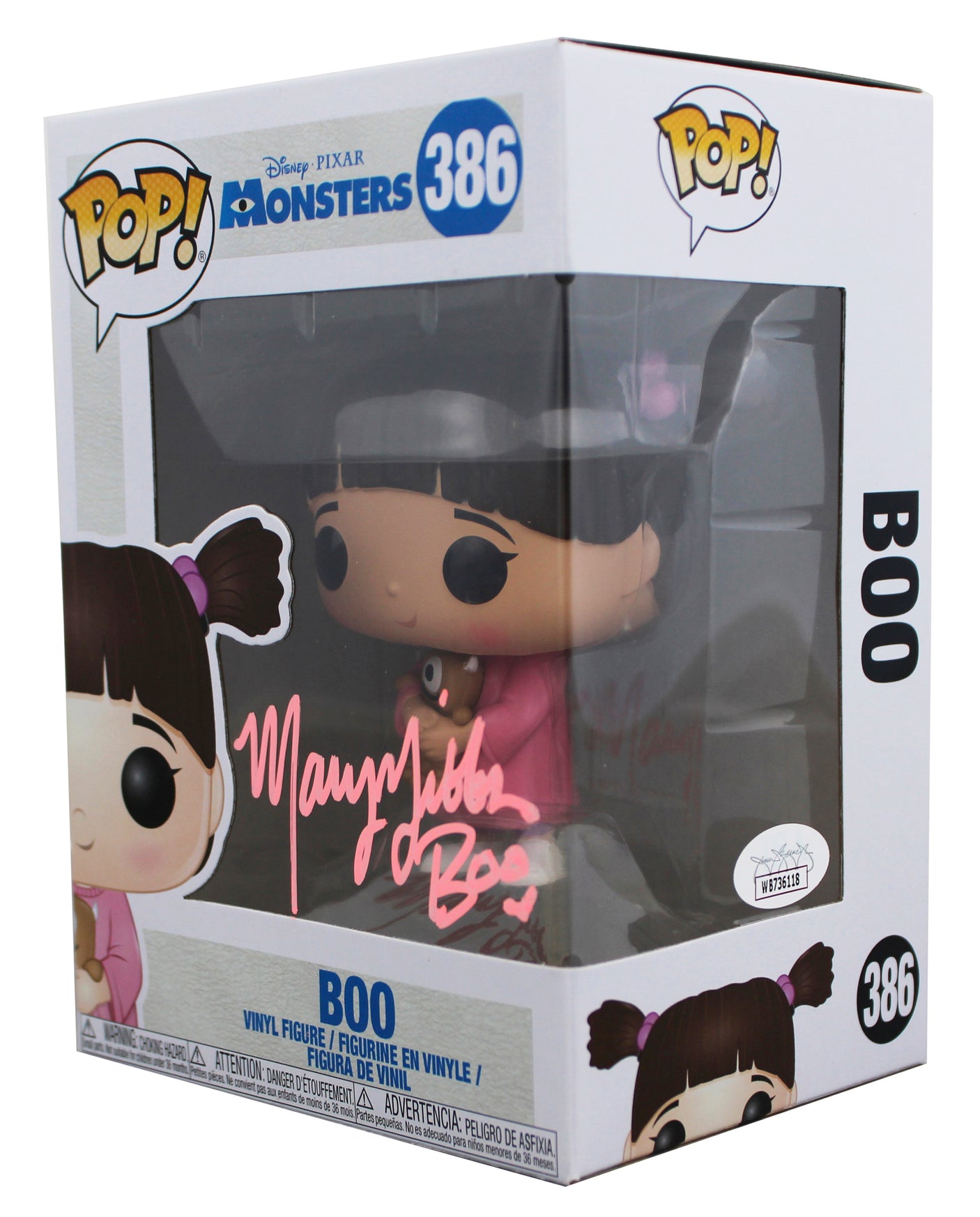 Mary Gibbs Monsters Inc. "Boo" Signed #386 Funko Pop Vinyl Figure JSA #WB736118