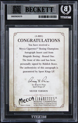 Riddick Bowe Signed 2010 Ringside Boxing #ARB1 Card Auto Grade 10! BAS Slabbed