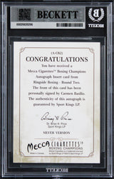 Carmen Basilio Signed 2011 Ringside Boxing #ASM2 Card Auto Grade 10! BAS Slabbed