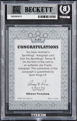 Joe Frazier Signed 2008 Sportkings Silver #JF3 Card Auto Grade 10! BAS Slabbed