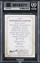 Rubin Carter Signed 2010 Ringside Boxing #ARHC2 Card Auto Grade 10! BAS Slabbed