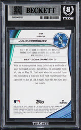 Mariners Julio Rodriguez Signed 2024 Bowman's Best #59 Card Auto 10! BAS Slabbed