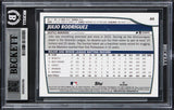 Mariners Julio Rodriguez Signed 2023 Topps Big League #44 Card Auto 10! BAS Slab