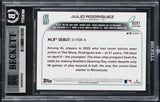 Mariners Julio Rodriguez Signed 2022 Topps Update #US97 Card Auto 10! BAS Slab