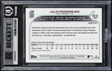 Mariners Julio Rodriguez Signed 2022 Topps #USC150 RC Card Auto 10! BAS Slabbed
