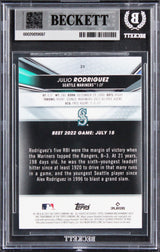 Mariners Julio Rodriguez Signed 2022 Bowman's Best #23 RC Card Auto 10! BAS Slab