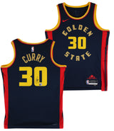 Warriors Stephen Curry Signed Navy Blue Nike City Swingman Jersey BAS #AE13939