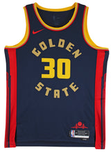 Warriors Stephen Curry Signed Navy Blue Nike City Swingman Jersey BAS #AE13939