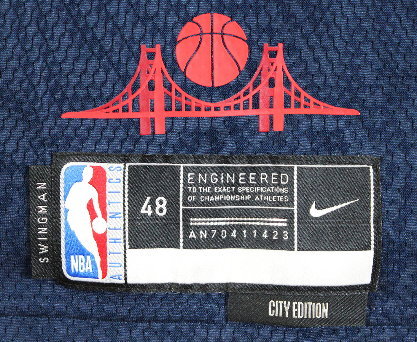 Warriors Stephen Curry Signed Navy Blue Nike City Swingman Jersey BAS #AE13939