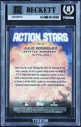 Mariners Julio Rodriguez Signed 2023 Topps Chrome #ASC20 Card Auto 10! BAS Slab