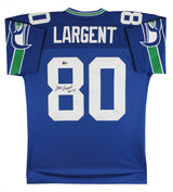 Seahawks Steve Largent "HOF 95" Signed Blue Mitchell & Ness Jersey BAS #BT57749