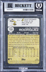 Mariners Julio Rodriguez Signed 2022 Topps #700 RC Card Auto GM 10! BAS Slabbed