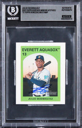 Mariners Julio Rodriguez Signed 2021 Topps #72TVS13 RC Card Auto 10! BAS Slabbed