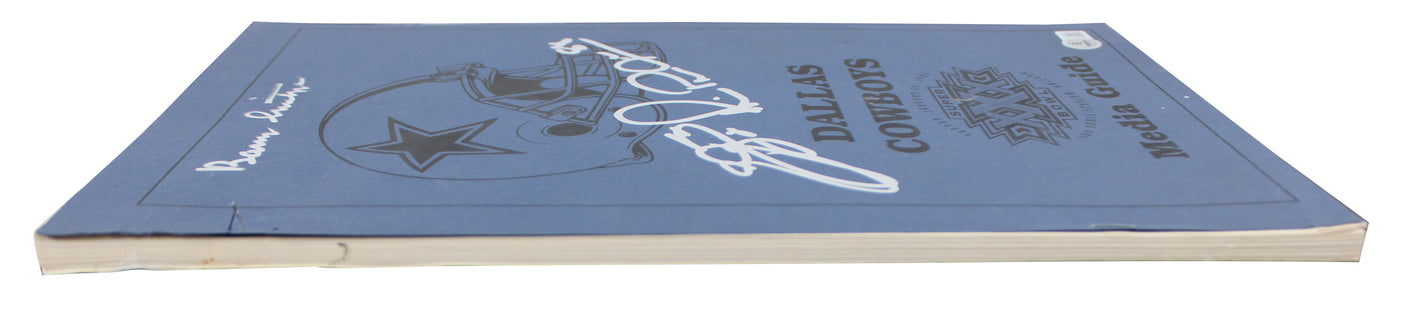 Cowboys (3) Smith, Irvin & Switzer Signed SB XXX Media Guide BAS #AE13402