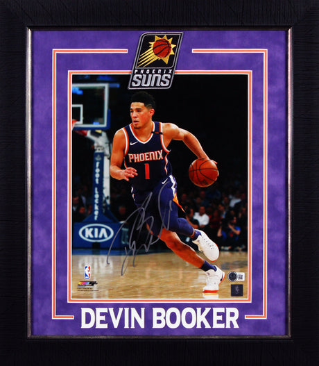 Suns Devin Booker Authentic Signed 11x14 Framed Photo Autographed BAS #BR84177