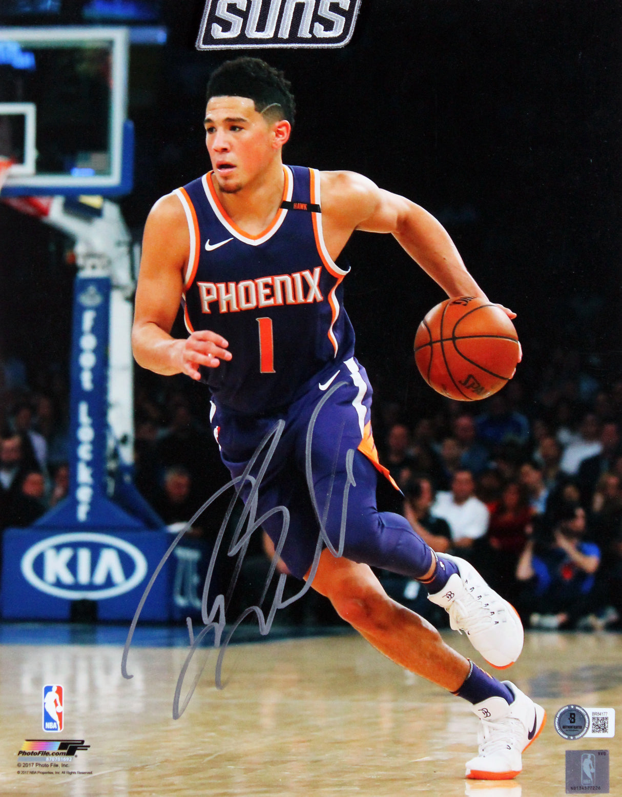 Suns Devin Booker Authentic Signed 11x14 Framed Photo Autographed BAS #BR84177