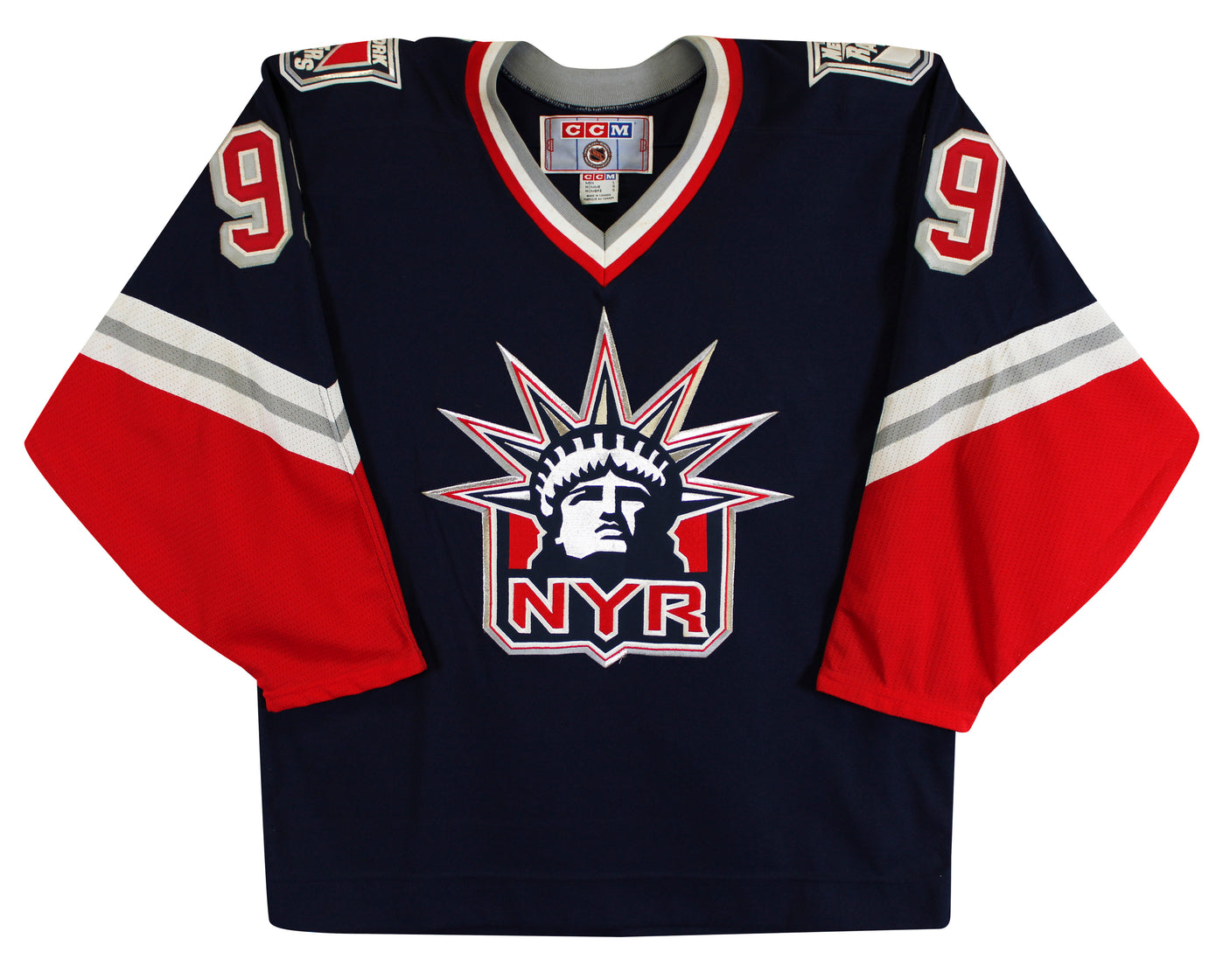 Rangers Wayne Gretzky Authentic Signed Navy CCM Jersey Autographed BAS #AE13942