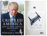 Donald J. Trump Authentic Signed Crippled America Hardcover Book LE JSA #ZZ07292