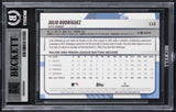 Mariners Julio Rodriguez Signed 2024 Topps Big League #113 Card Auto 10 BAS Slab
