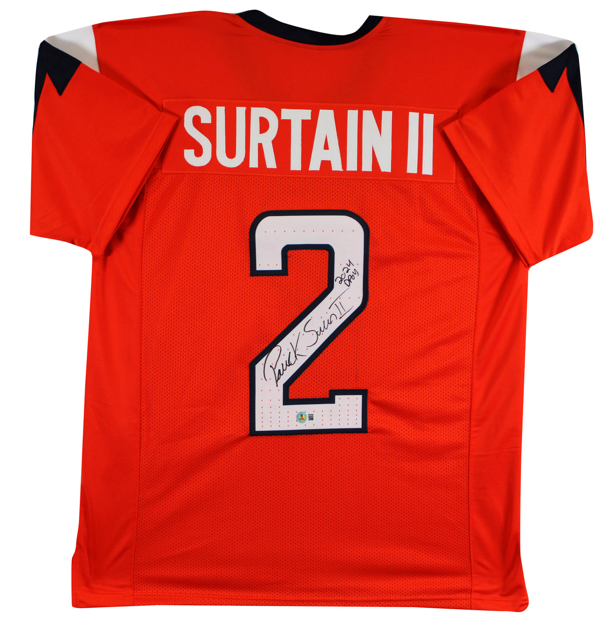 Patrick Surtain II "2024 DPOY" Signed Orange Pro Style Jersey BAS Wit #2W942939