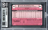 Mariners Julio Rodriguez Signed 2024 Topps Chrome #89CB6 Card Auto 10! BAS Slab