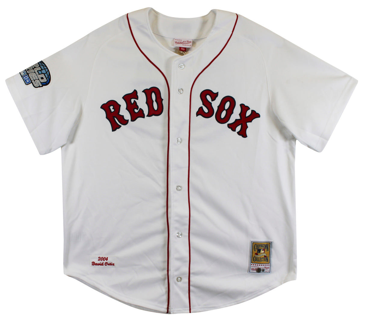 Red Sox David Ortiz Signed White Alternate Majestic Jersey BAS Witness #2W964332