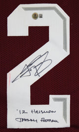 Texas A&M Johnny Manziel "2x Insc" Signed Maroon Pro Style Jersey BAS #2W560331